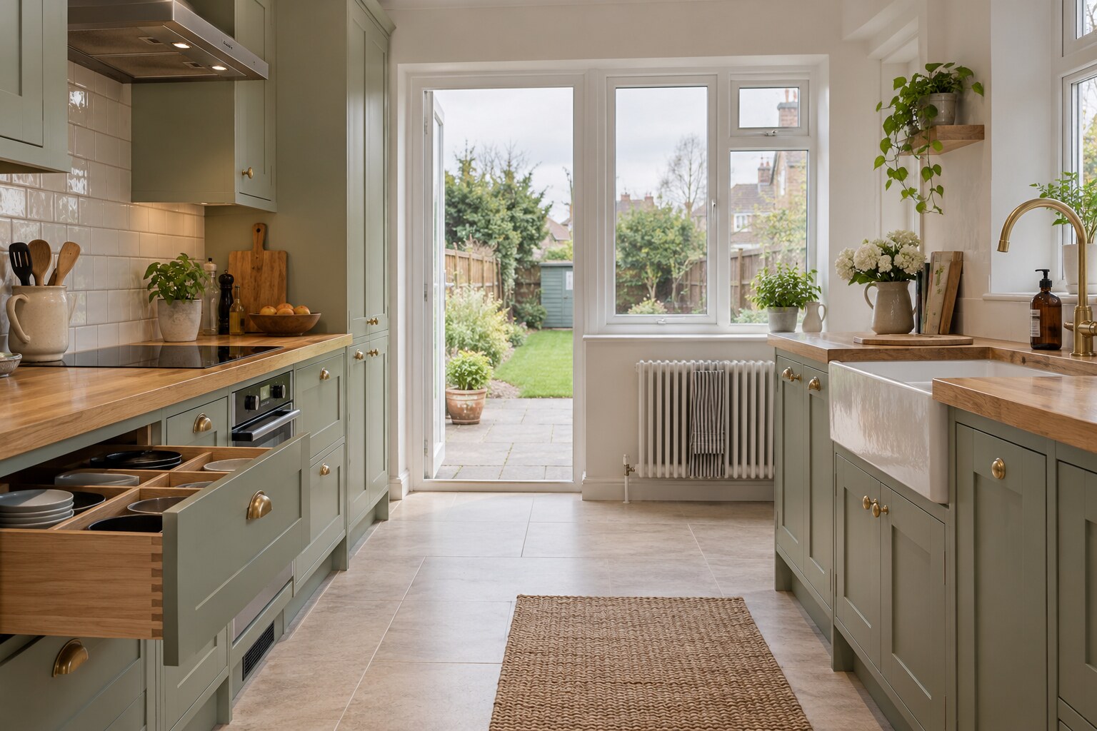 Completed fitted kitchen